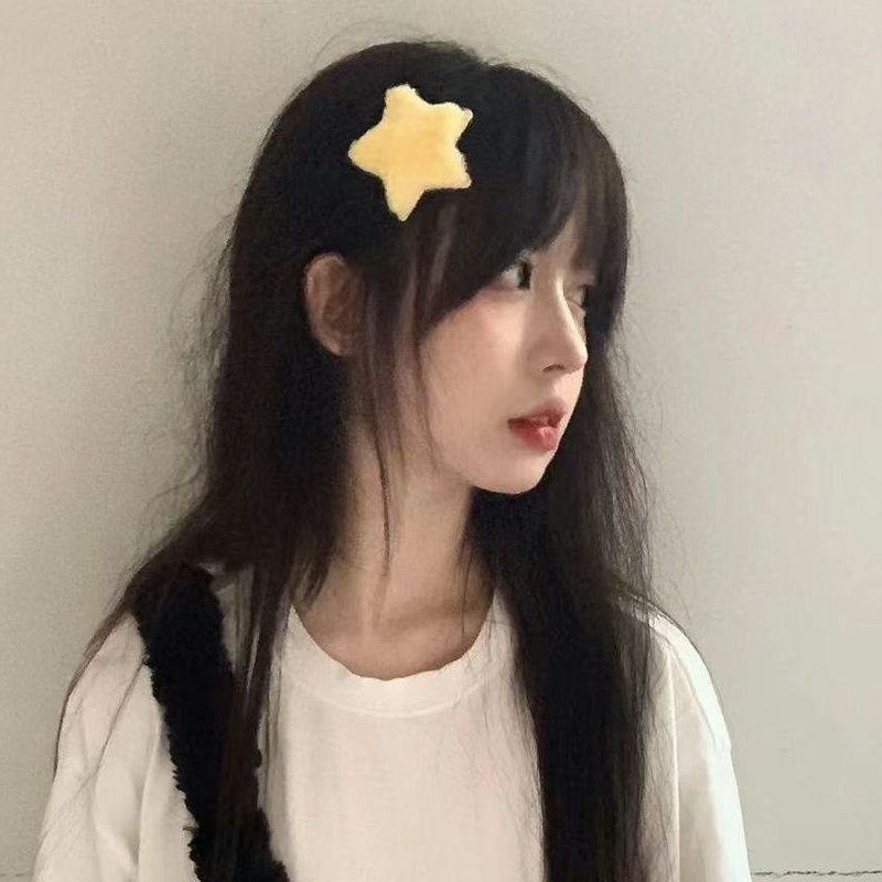 🍒🍒CHERRYKOKO  SANRIO Kẹp Tóc Hình Ngôi Sao Phối Lông Phong Cách Hàn Quốc Dễ Thương Cho Bé Gái