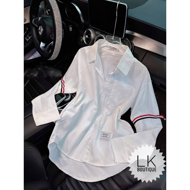 Áo sơ mi vạch 2 bên dài tay TTA866