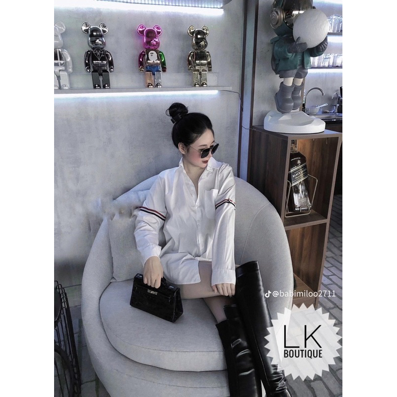 Áo sơ mi vạch 2 bên dài tay TTA866