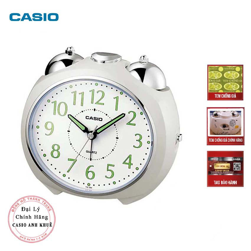 Đồng hồ để bàn Casio TQ-369-7DF có đèn chuông báo thức ( 11.6×13×9 cm )