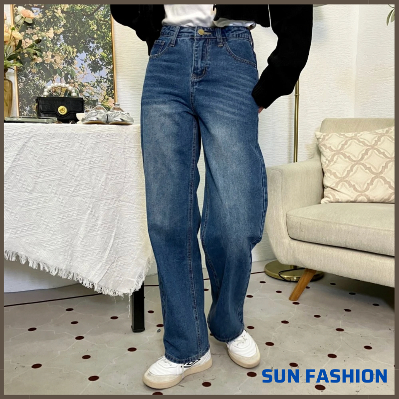 Quần jean dirt wash MÀU XANH ĐẬM 95