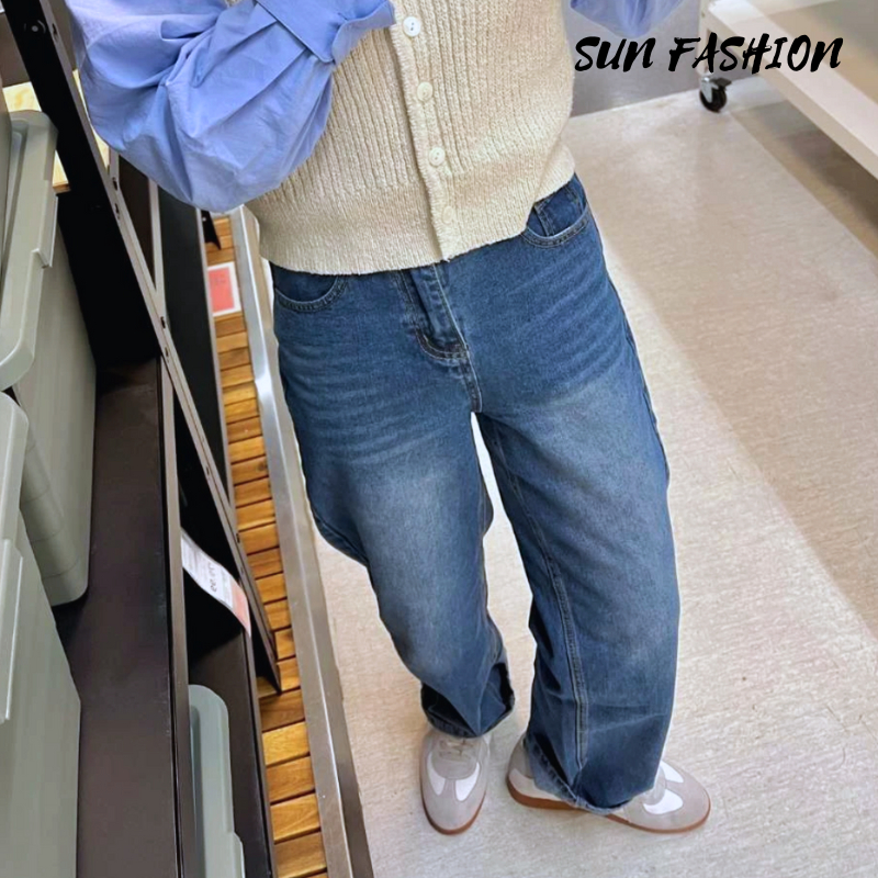 Quần jean dirt wash MÀU XANH ĐẬM 95