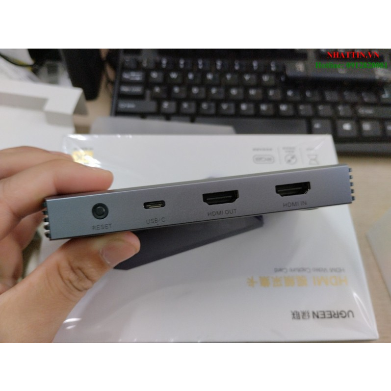 Thiết bị ghi hình hỗ trợ Livestream Capture HDMI 4K@60Hz Ugreen 80687 chính hãng cao cấp