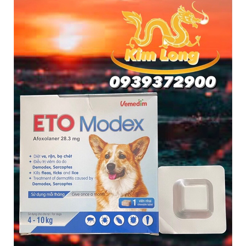 ETO Modex hộp 1 viên Nhai cho Chó