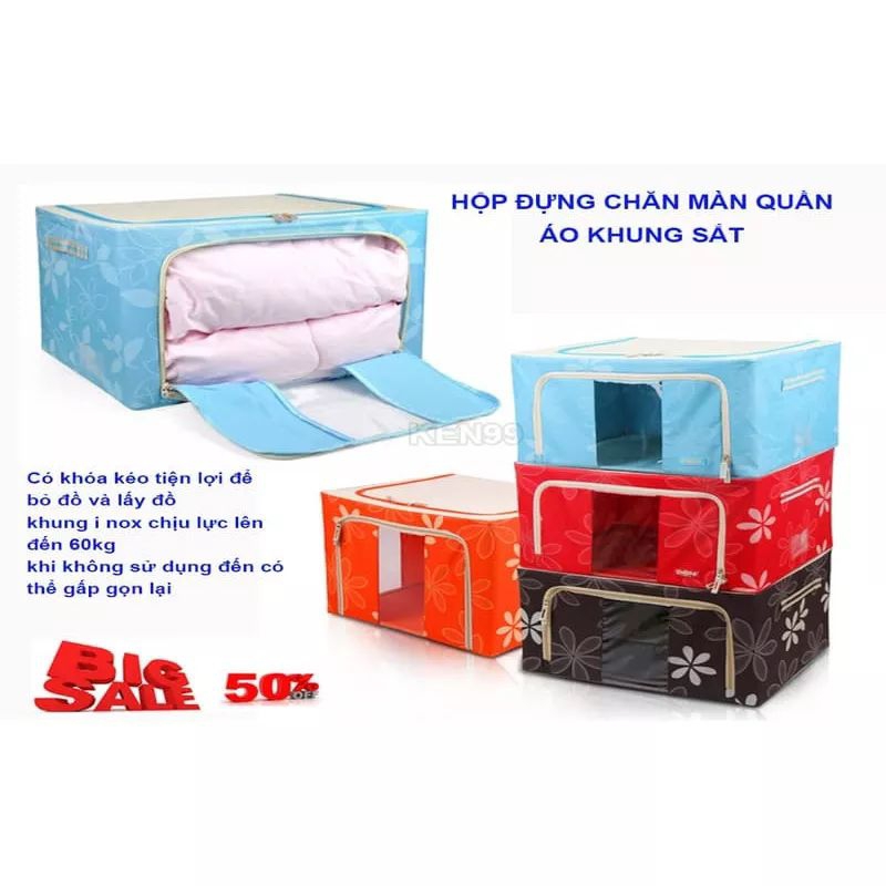 TÚI VÃI KHUNG SẮT ĐỰNG QUẦN ÁO