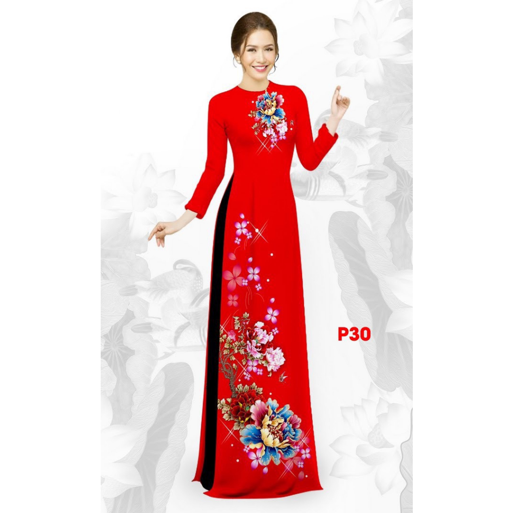 Áo dài in 3D cao cấp_ Mã P30