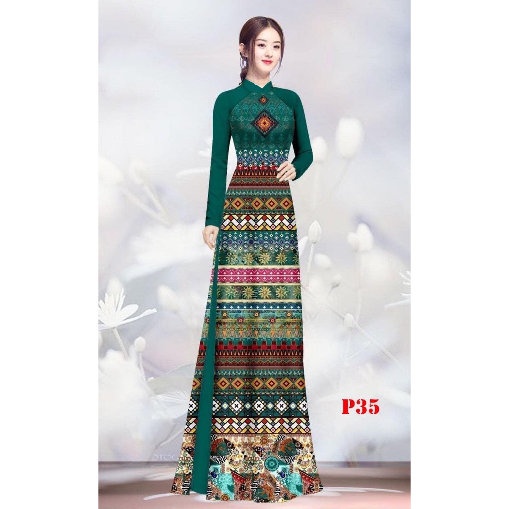 Áo dài in 3D cao cấp_ Mã P35