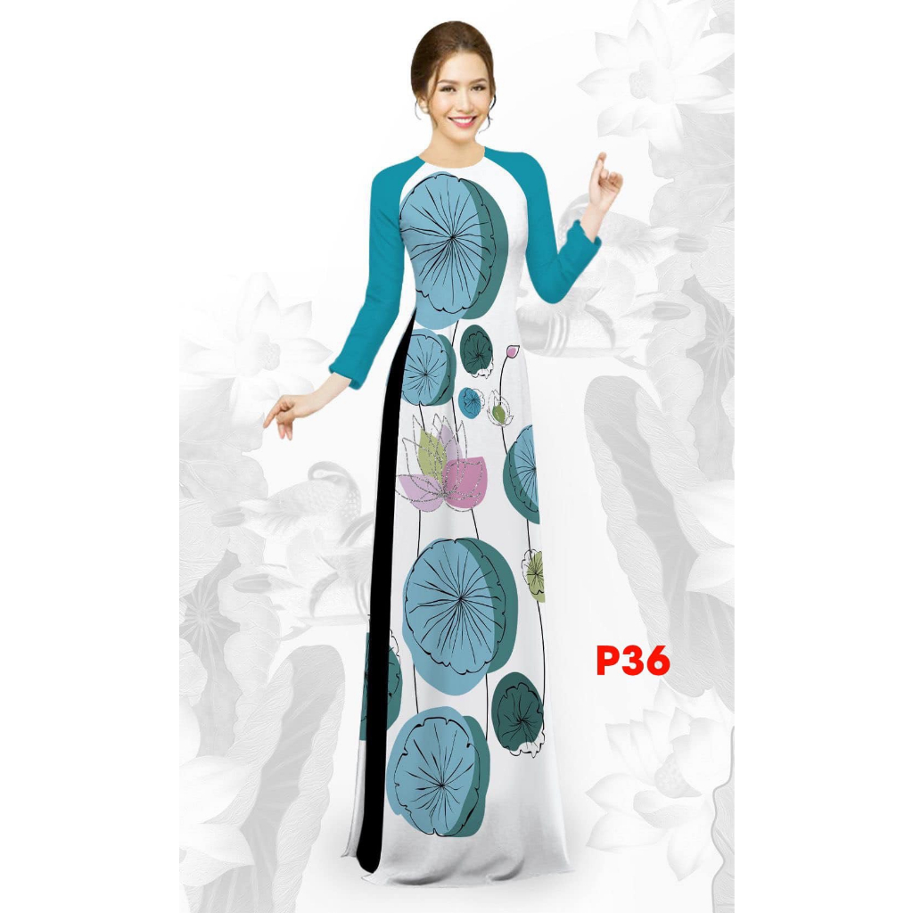 Áo dài in 3D cao cấp_mã P36