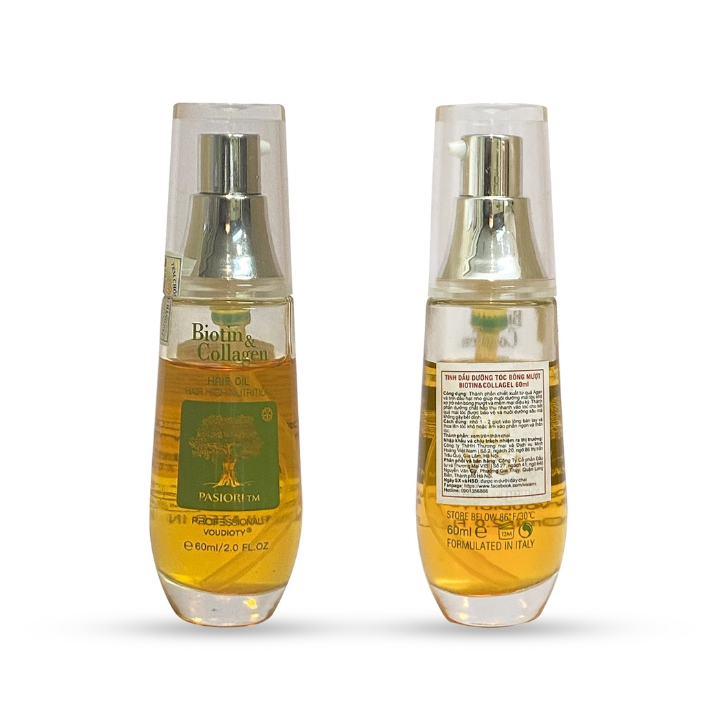 Tinh dầu dưỡng tóc Biotin &amp; Collagen Voudioty Pasiori Tm 60ml