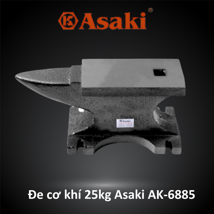 Đe cơ khí 25kg chính hãng Asaki, tiêu chuẩn Japan AK-6885