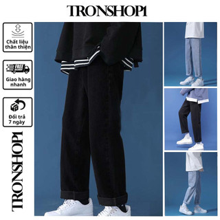 Quần baggy nam Tronshop1 TS901 2 màu thời trang, Quần nam ống suông