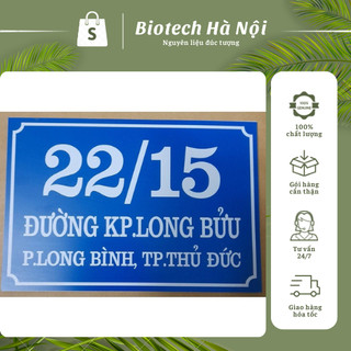 Bảng số nhà trọ - biển số nhà dùng cho chung cư, tập thể, xóm trọ, bằng alu, mica xanh