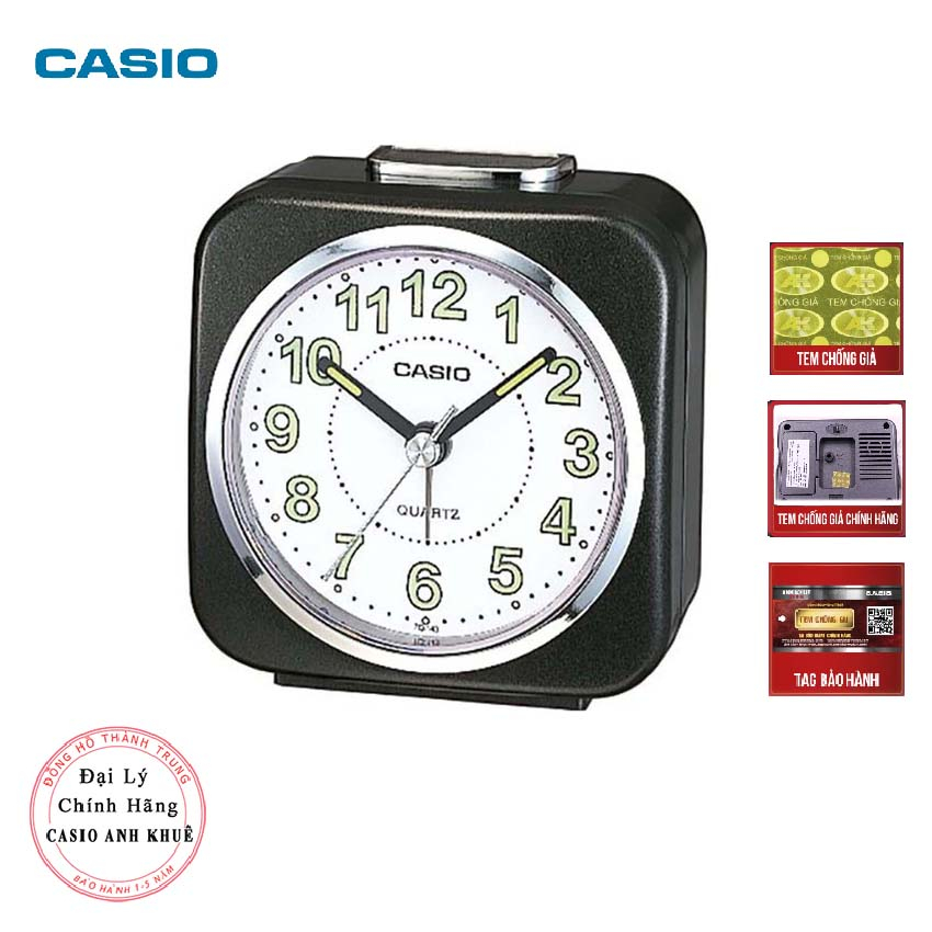 Đồng hồ để bàn Casio TQ-143S-1DF có đèn ,báo thức( 7.7×7.6×3.8 cm )