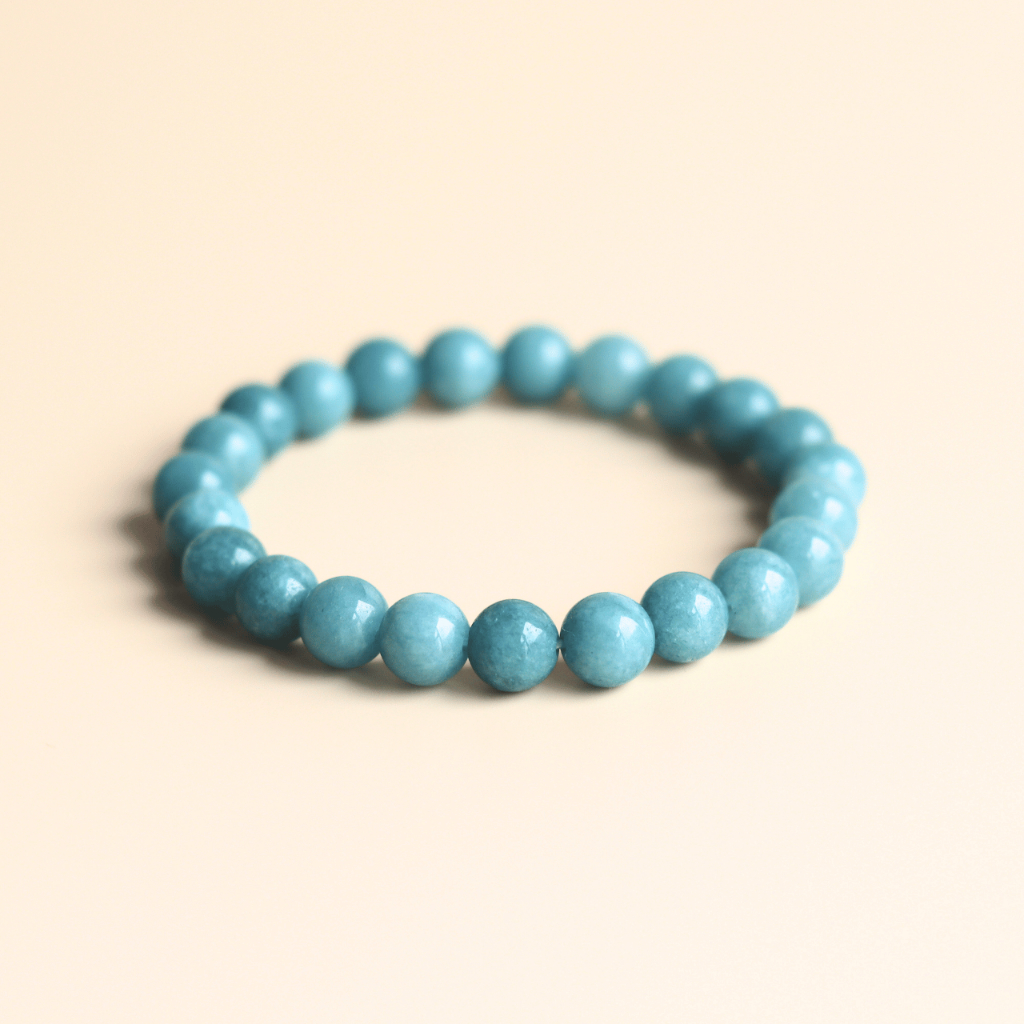 Vong tay phong thủy nam nữ Leolucky đá aquamarrine cao cấp mang lại may mắn tài lộc bình an