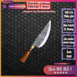 Dao bầu dao lọc thịt cá nhà bếp thép nhíp dập vân nổi chống dính