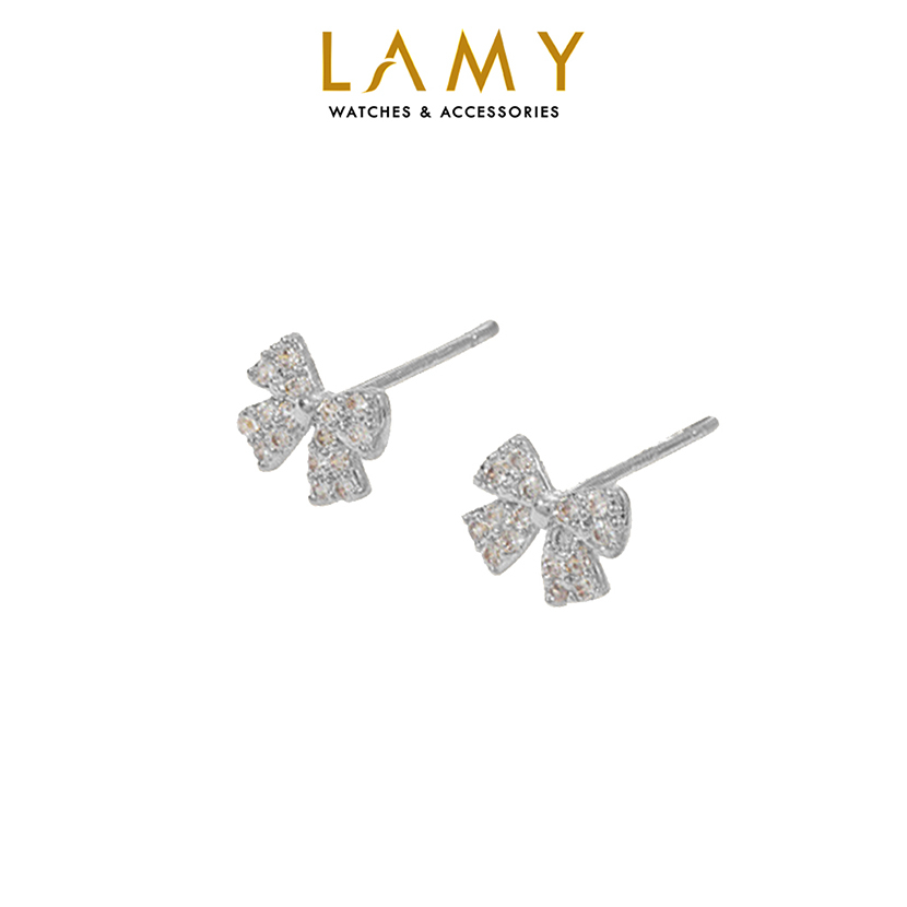 Khuyên tai nữ CDE Bow Earrings Silver CDE3026SV - Khuyên tai bạc cao cấp S925