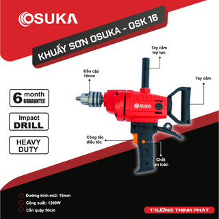 [MỚI] Máy Khuấy Sơn, Máy Trộn Sơn Osuka 1200W