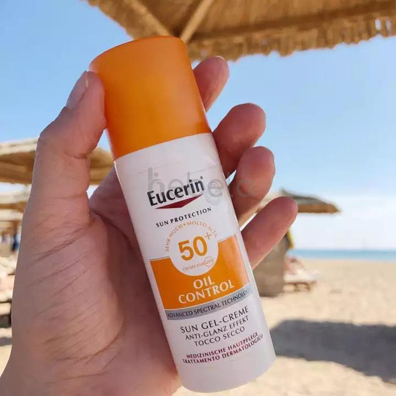 Măng tây baby - Kem chống nắng Eucerin cho da dầu mụn Sun Gel Creme Oil Control SPF 50+