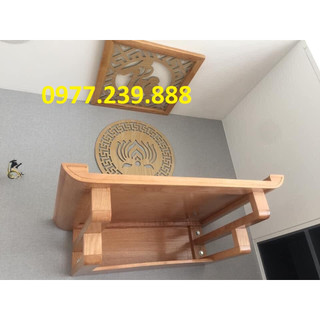 Bàn thờ gỗ sồi 61cm kèm chắn khói