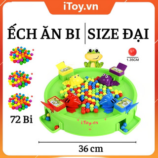 Đồ chơi Ếch ăn bi, ăn đậu Loại to, sẵn 24 bi sắc màu cho bé
