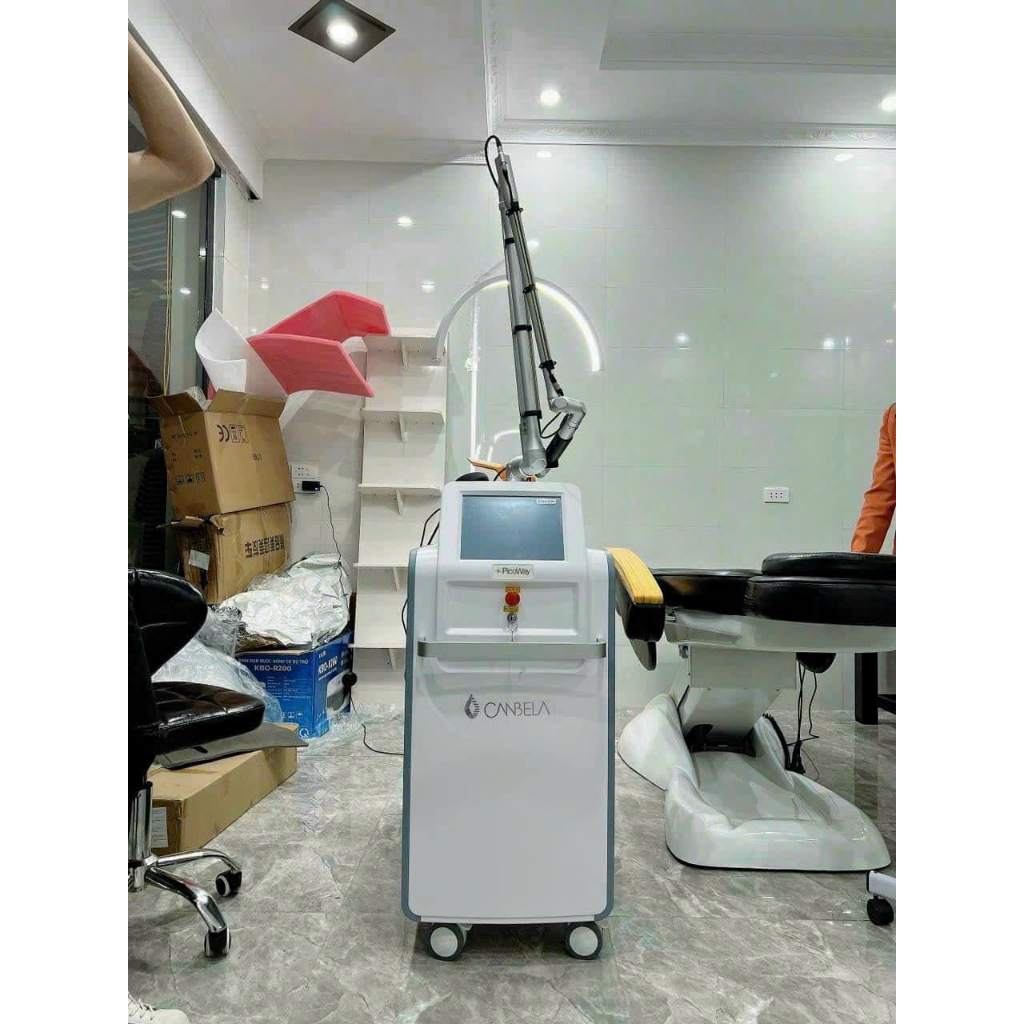 Máy laser Picoway, máy trục khuỷu xóa xăm, xóa tàn nhang chính hãng bảo hành 24 tháng