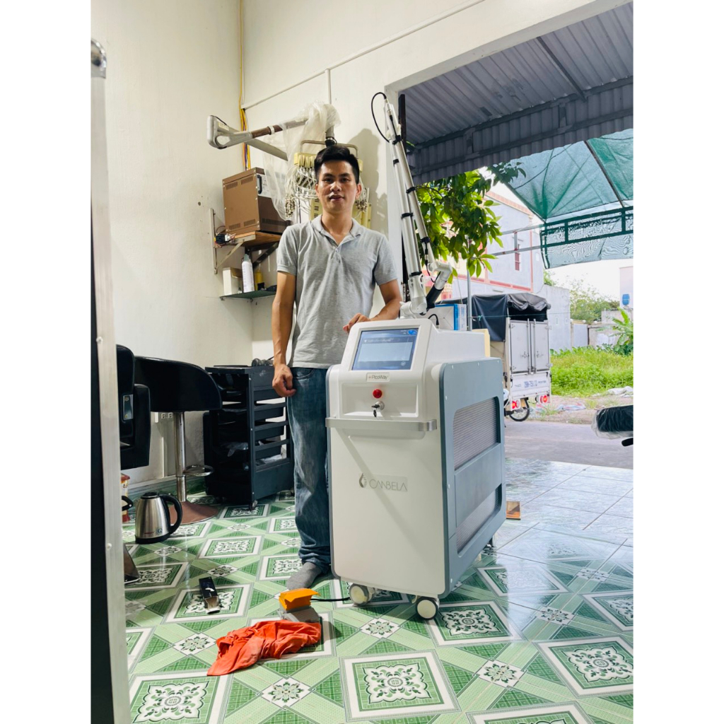 Máy laser Picoway, máy trục khuỷu xóa xăm, xóa tàn nhang chính hãng bảo hành 24 tháng