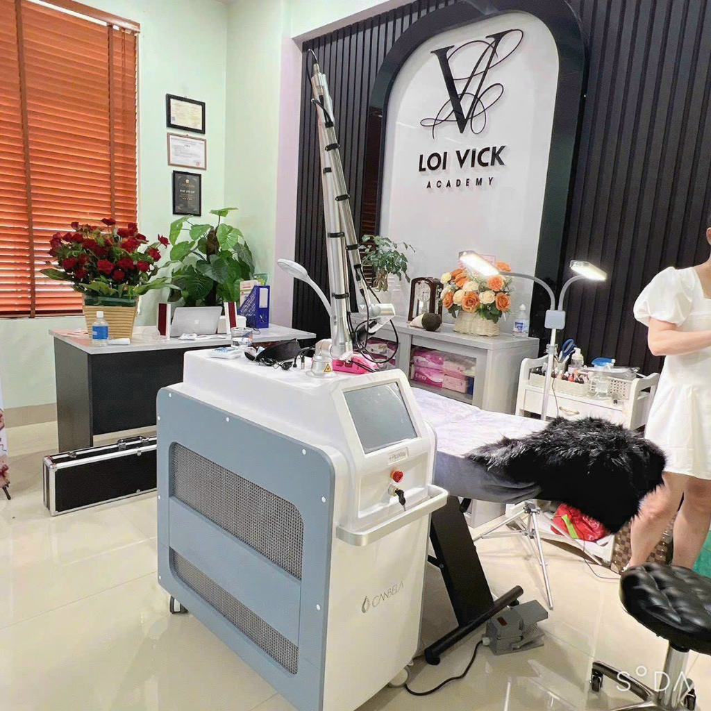 Máy laser Picoway, máy trục khuỷu xóa xăm, xóa tàn nhang chính hãng bảo hành 24 tháng