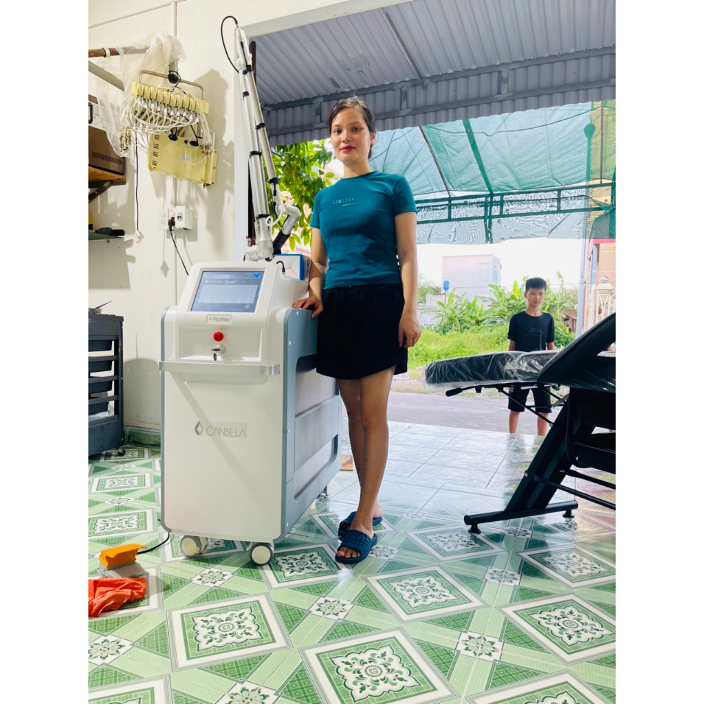 Máy laser Picoway, máy trục khuỷu xóa xăm, xóa tàn nhang chính hãng bảo hành 24 tháng