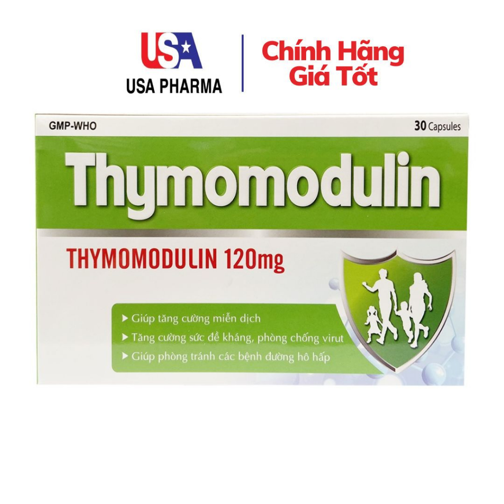 Viên uống Thymomodulin 120mg tăng cường sức đề kháng, phòng tránh bệnh đường hô hấp - Hộp 30 viên