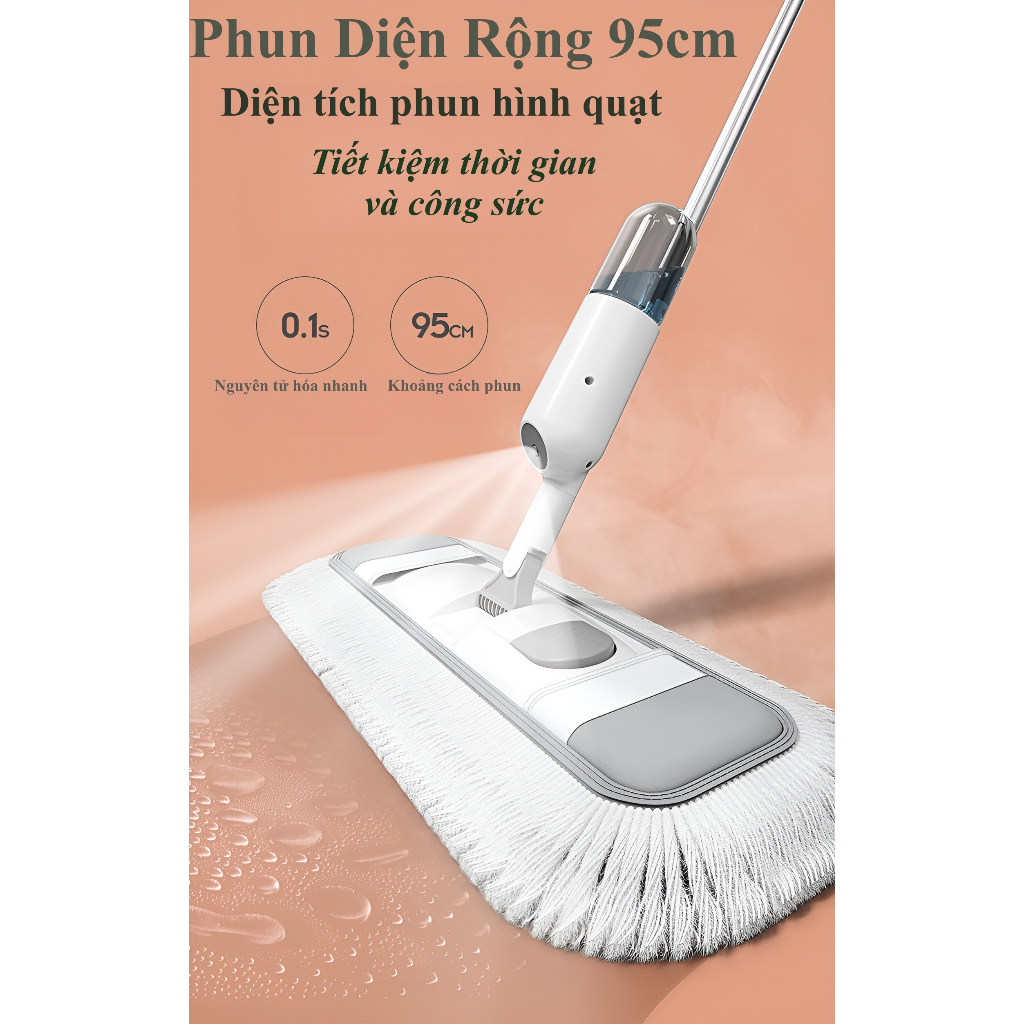 Cây lau nhà phun sương bản cỡ lớn 55CM lau sạch mọi ngóc ngách mẫu mới 2023