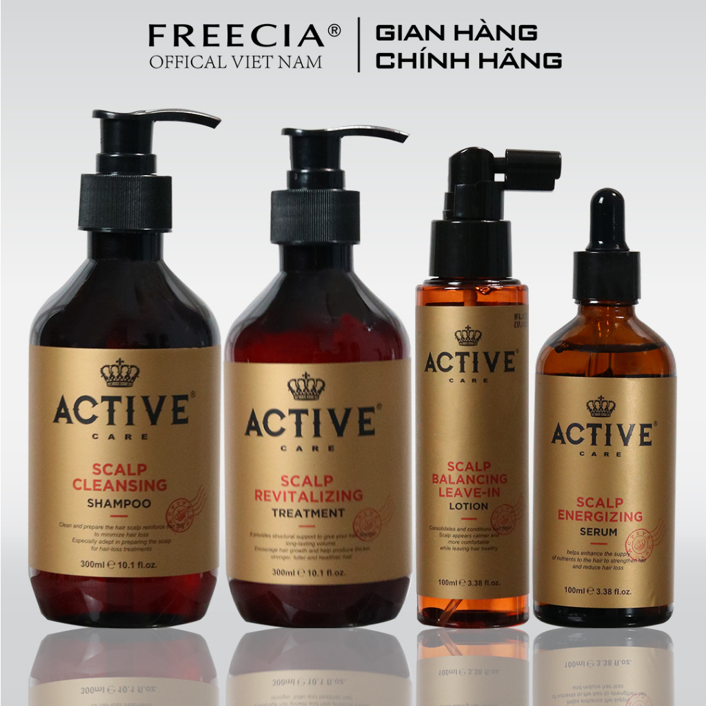Combo giảm rụng thúc đẩy mọc tóc con ACTIVE Care 300ml chăm sóc tóc giúp tóc mềm mượt chắc khỏe chống gãy rụng