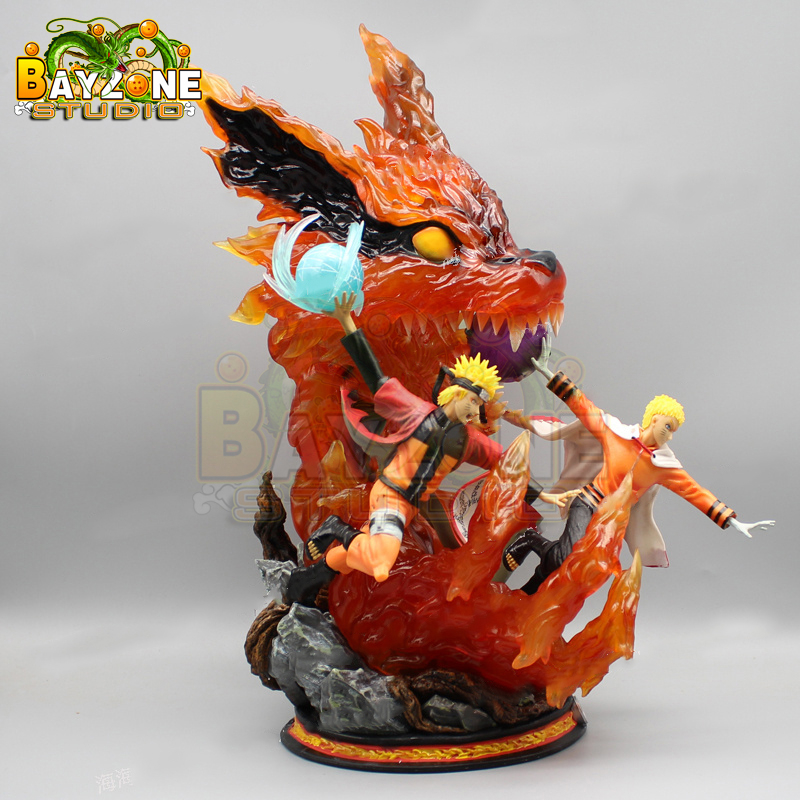 Mô hình hokage đệ thất naruto kết hợp cửu vĩ - mô hình naruto