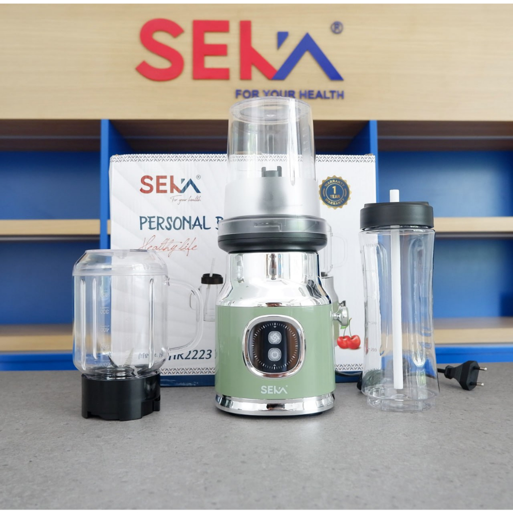 Máy xay sinh tố Seka HR2223, máy xay thịt, xay sinh tố cầm tay, tặng kèm 3 cối xay, bảo hành chính hãng toàn quốc