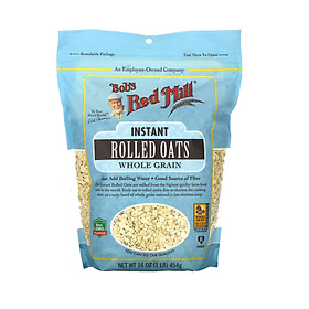 Yến Mạch Nguyên Cám Cán Dẹt Ăn Liền, Instant Rolled Oat, Whole Grain (454g)