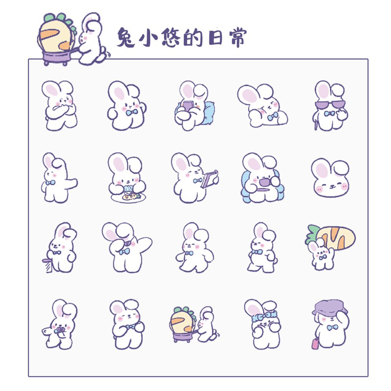 Hộp 40 hình dán sticker hoạ tiết hoạt hình Tiệm Ốc Sột