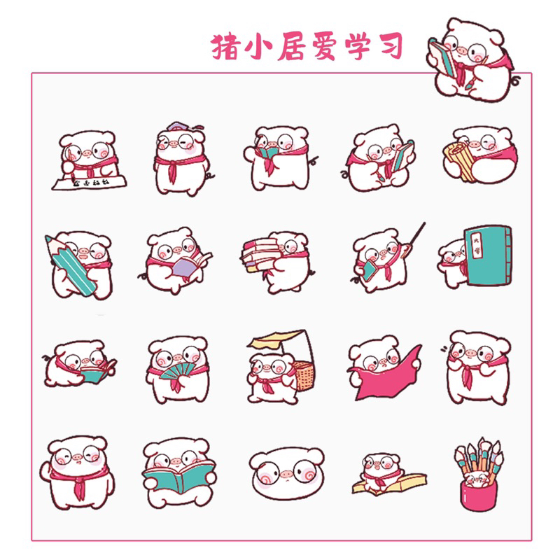 Hộp 40 hình dán sticker hoạ tiết hoạt hình Tiệm Ốc Sột