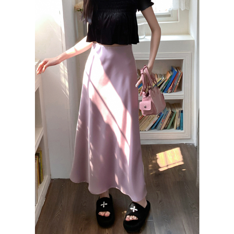 Chân váy lụa dáng dài đuôi cá nhẹ tênh mát mẻ sang chảnh