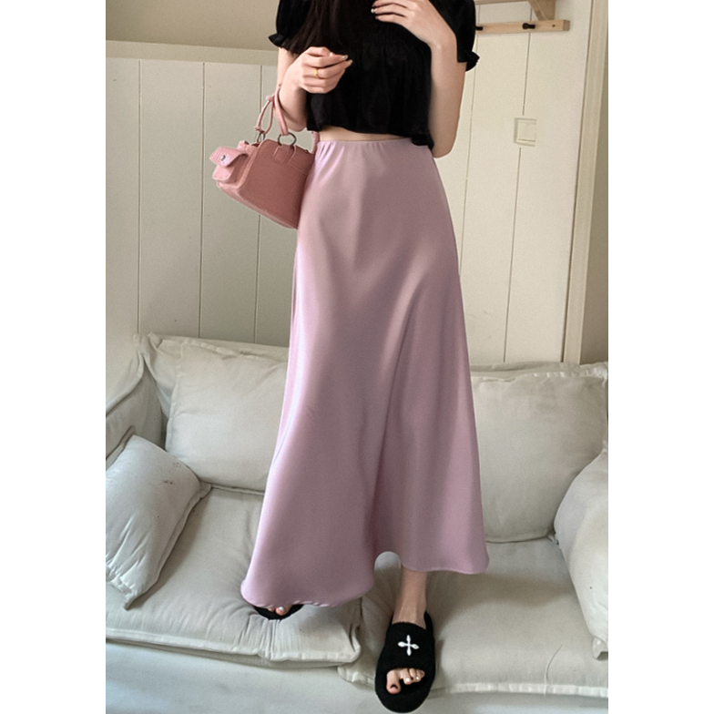 Chân váy lụa dáng dài đuôi cá nhẹ tênh mát mẻ sang chảnh