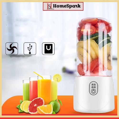 Máy Xay Sinh Tố Mini Dung Tích 410Ml Tích Điện Cầm Tay Tiện Lợi Home Spark