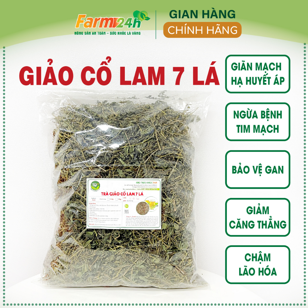 Trà giảo cổ lam 7 lá Sapa chính hiệu, giảm cholesterol trong máu, lưu thông máu não, ngừa tai biến, đột quỵ