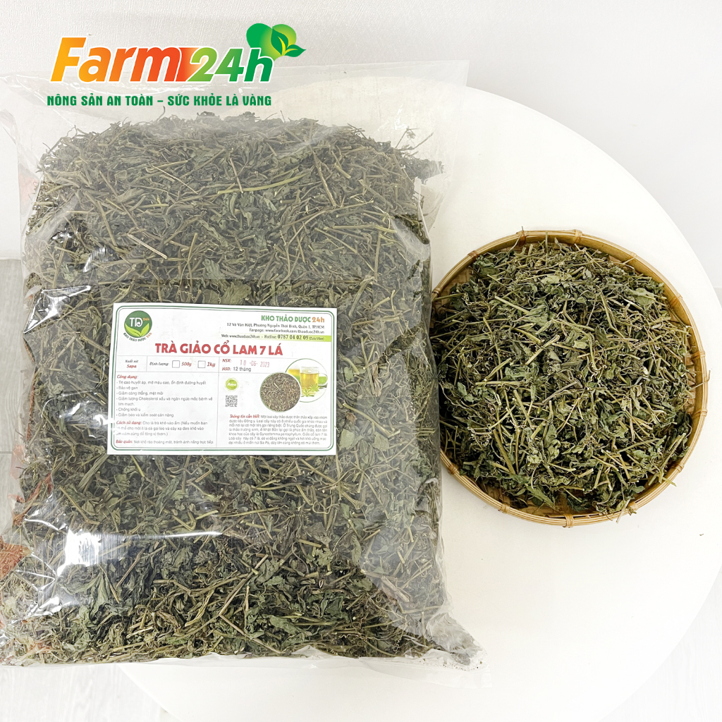 Trà giảo cổ lam 7 lá Sapa chính hiệu, giảm cholesterol trong máu, lưu thông máu não, ngừa tai biến, đột quỵ