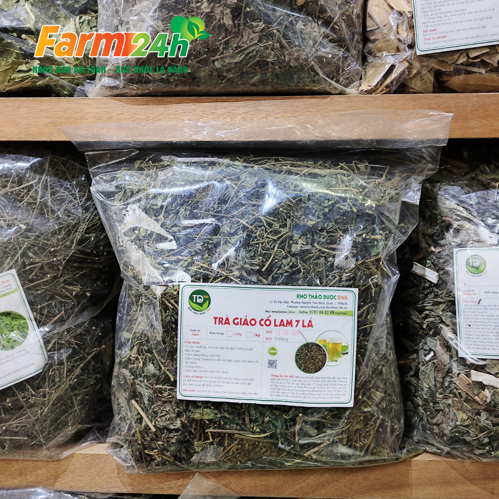 Trà giảo cổ lam 7 lá Sapa chính hiệu, giảm cholesterol trong máu, lưu thông máu não, ngừa tai biến, đột quỵ
