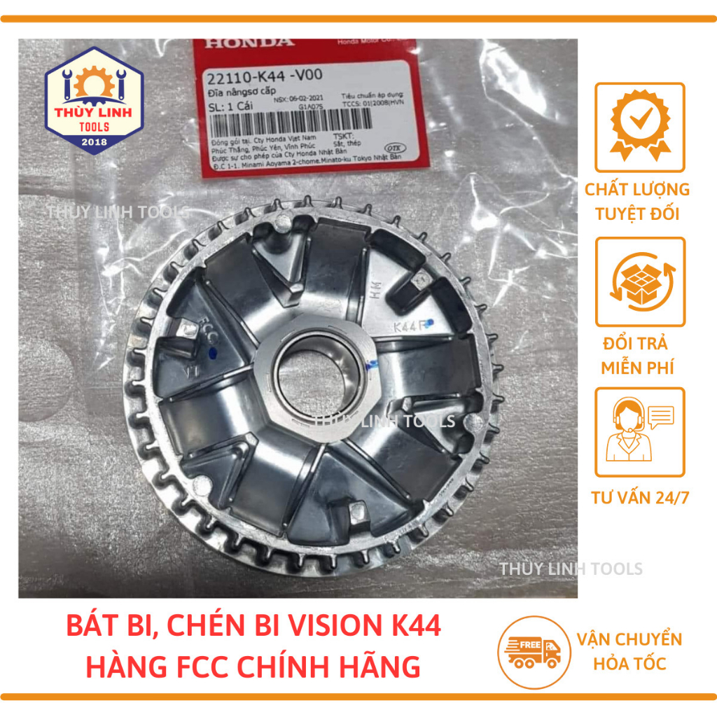 Chén bi Cánh quạt Vision K44, bộ nồi trước Vision K44 Fcc cao cấp Thùy Linh Tools