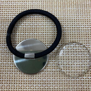 Phôi Chun Buộc Tóc Handmade Kèm Phôi Thiếc 3cm