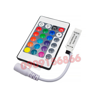 Bộ điều khiển led RGB (5v-12v-24v) / Mạch nháy mini cho led RGB với điều khiển 24 phím