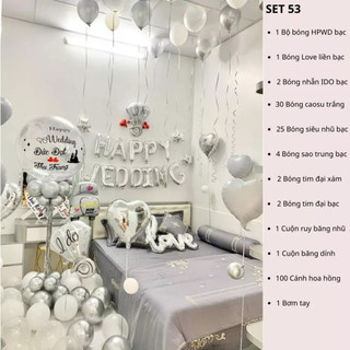 Set bóng trang trí phòng cưới, bóng bay trang trí phòng cưới