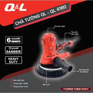 Máy chà nhám tường q&l - ql 4180 - đèn viền led siêu sáng