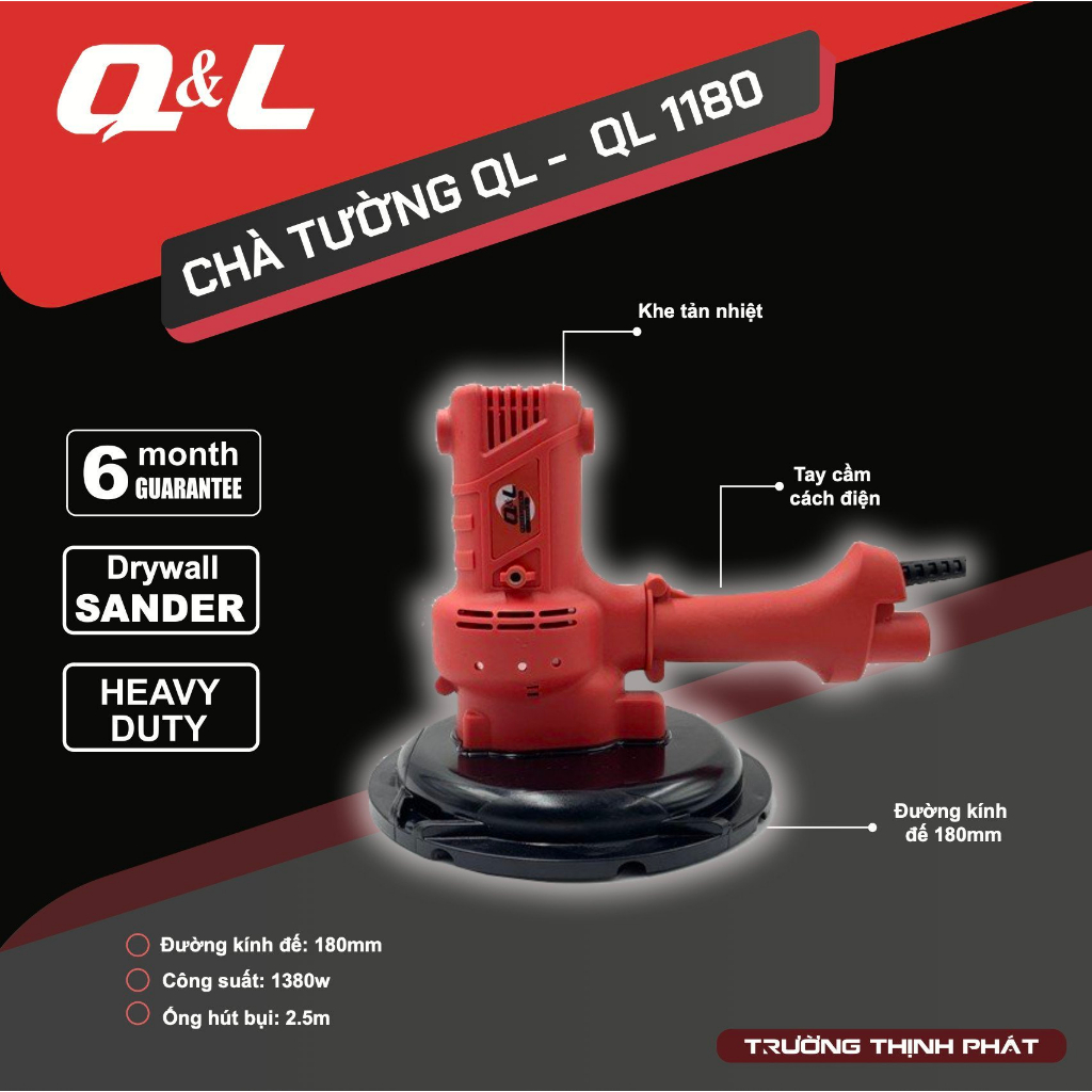 [MỚI] Máy Chà Tường QL 1180 - 180mm (Không đèn)