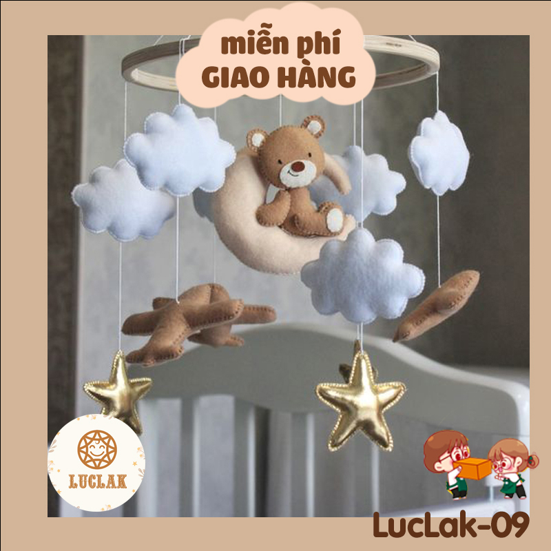 Đồ chơi treo nôi cũi cho bé Luclak nhiều màu rực rỡ giúp tăng kích thích thị giác