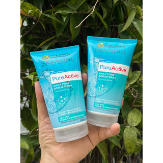 [Bill Úc] Sữa rửa mặt Garnier Skin Naturals Pure Deep Pore Wash 150mL